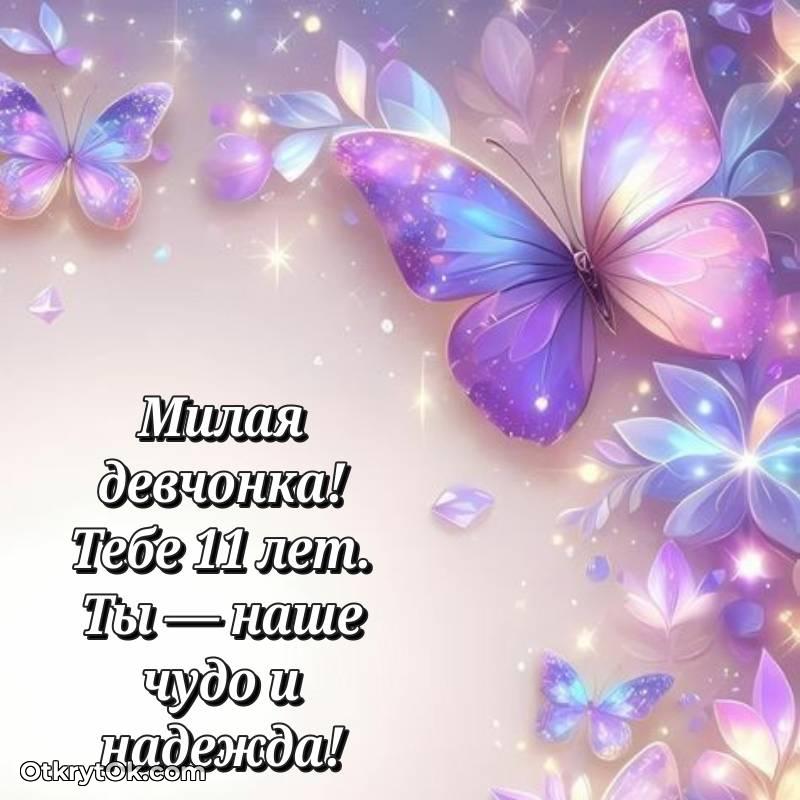 красивое Открытка Маме дочери на 11 лет