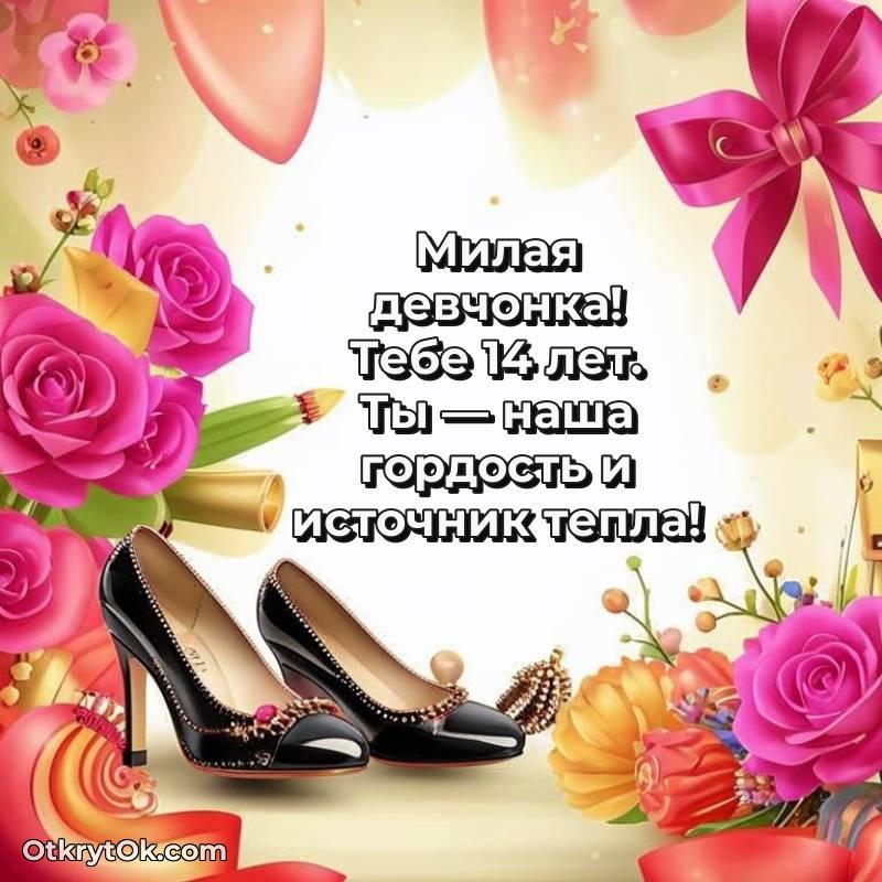 мерцающая открытка с днем рождения