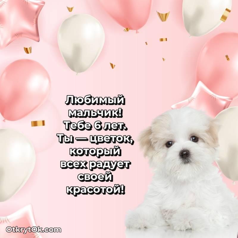 Маме сына на 6 лет открытка