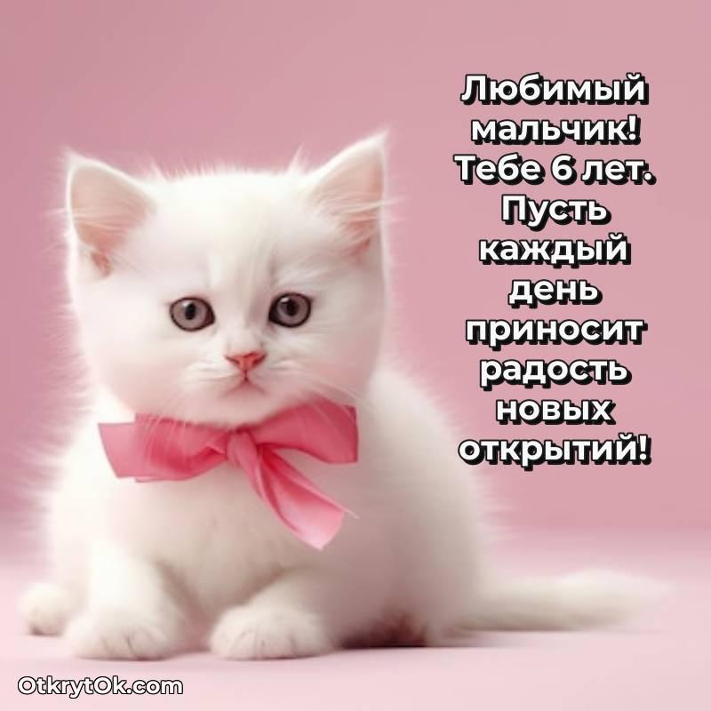 Праздничная открытка Маме сына 6 лет