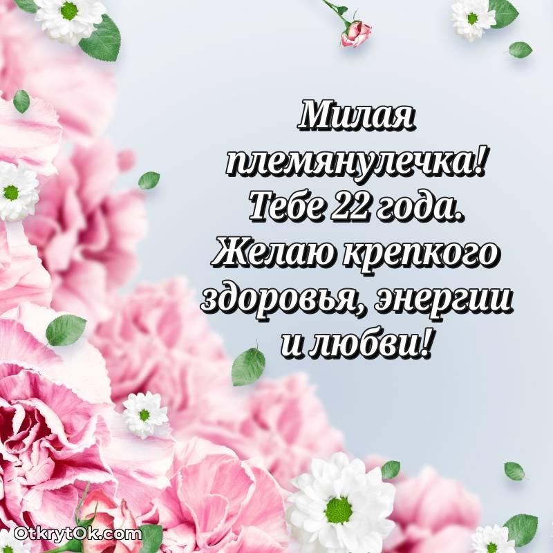Красивое поздравление Племяннице 22 года