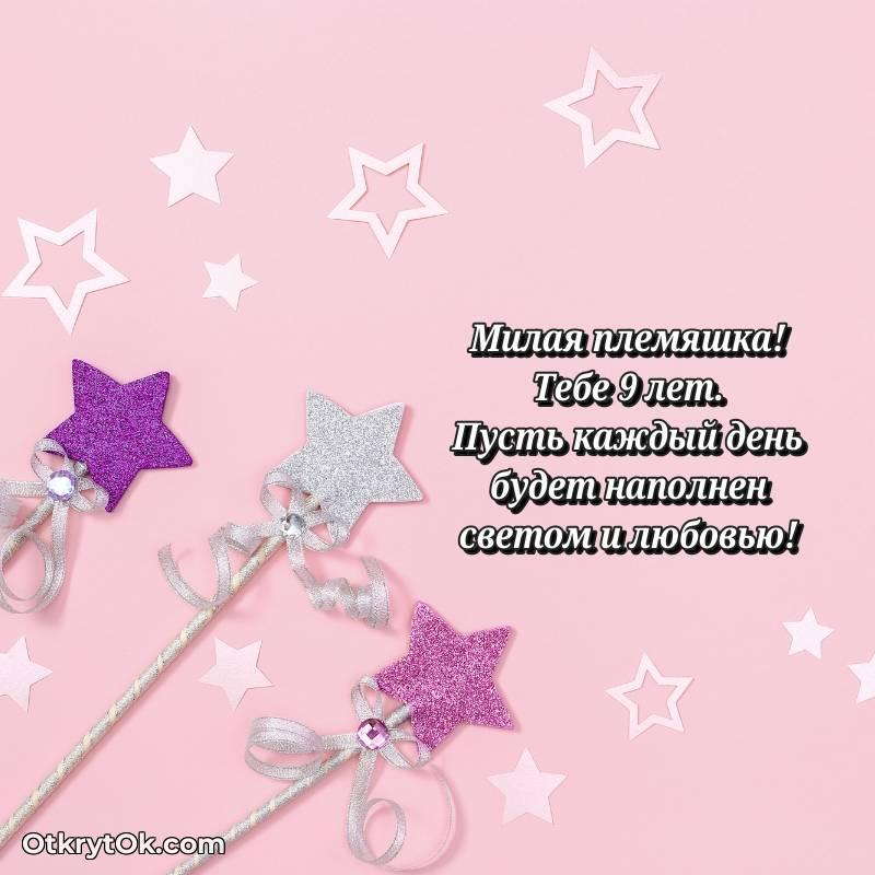 Картинка прикольная Племяннице на 9 лет