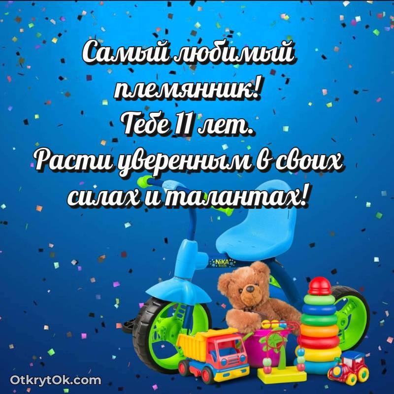 С днем рождения Племяннику открытки на 11 лет