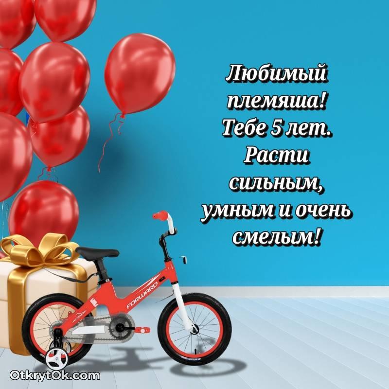 Племяннику на 5 лет открытка