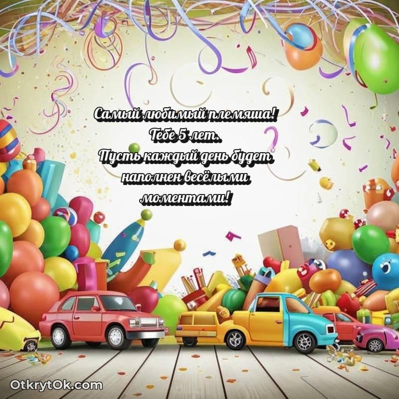 красивое Племяннику открытки на 5 лет