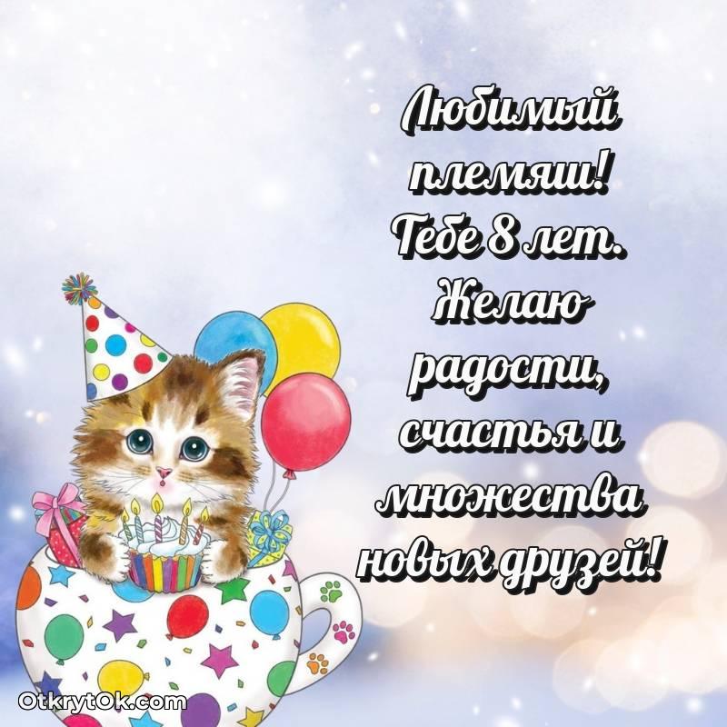 Картинка прикольная Племяннику на 8 лет