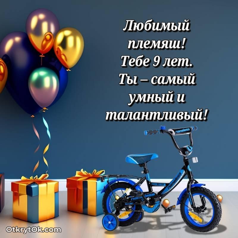 Картинка прикольная Племяннику на 9 лет