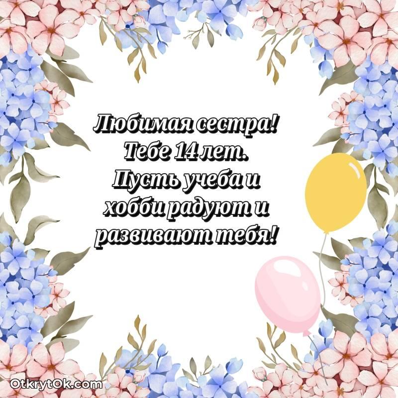 трогательное Картинка прикольная Сестре на 14 лет